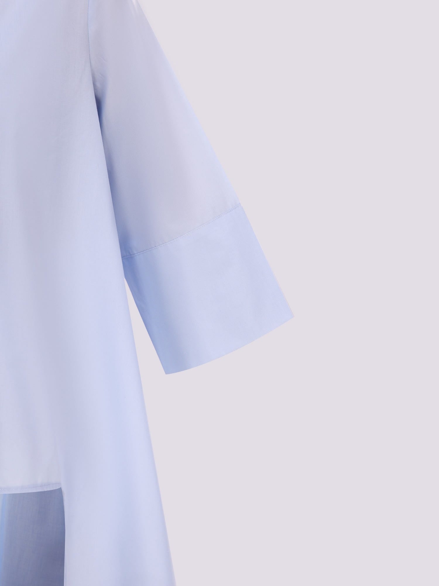 Ice Blue Oversized Asymmetrical Shirt