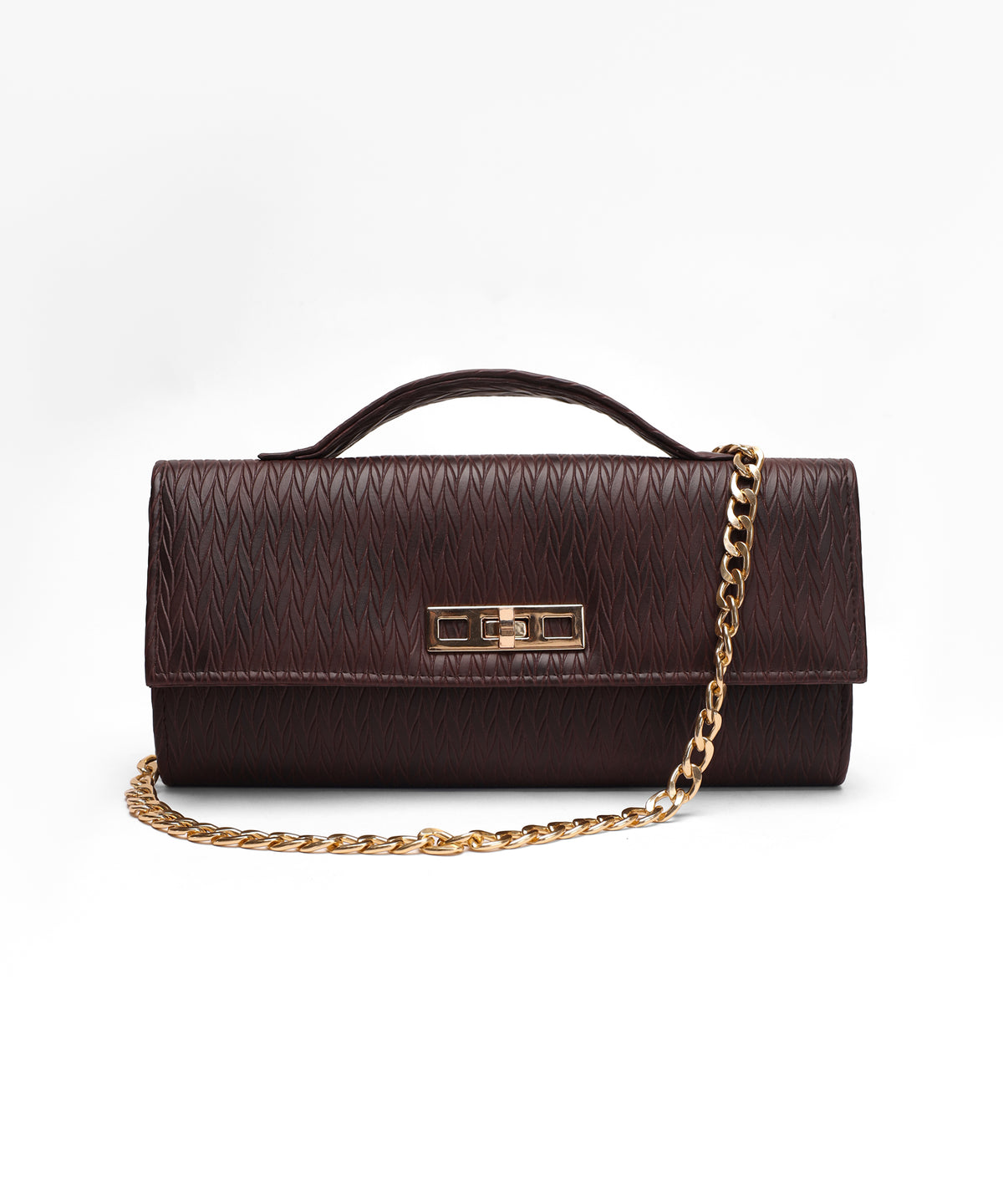Burgundy Casual Clutch