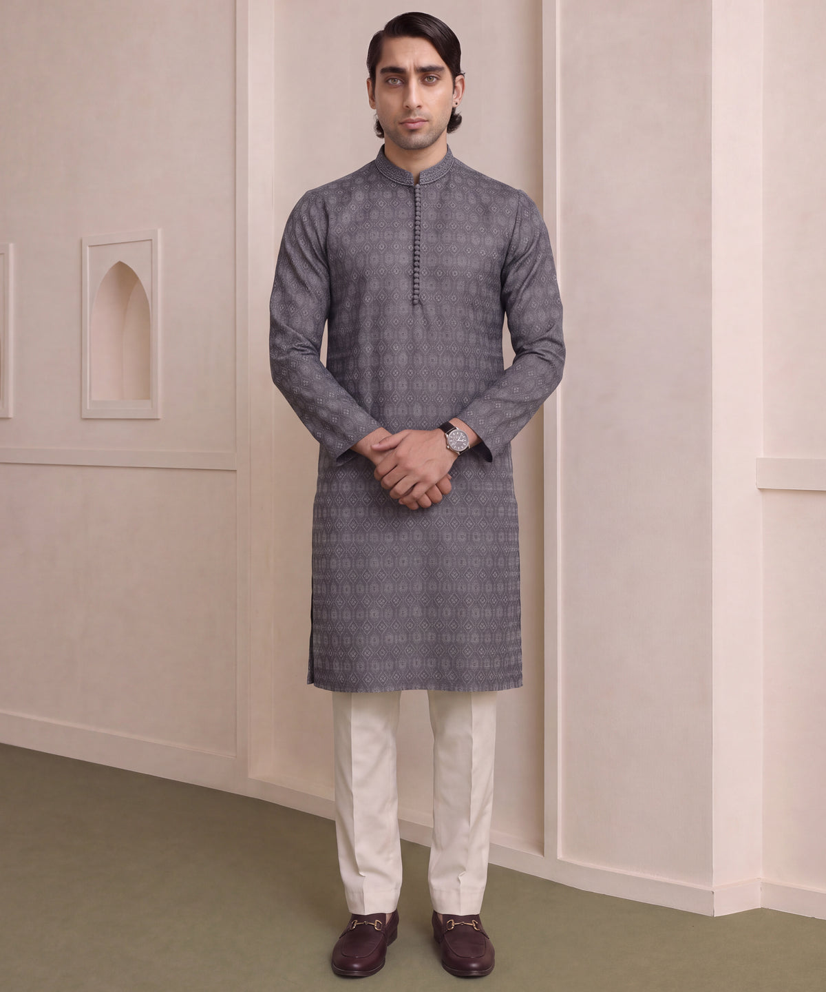 Grey Formal Kurta
