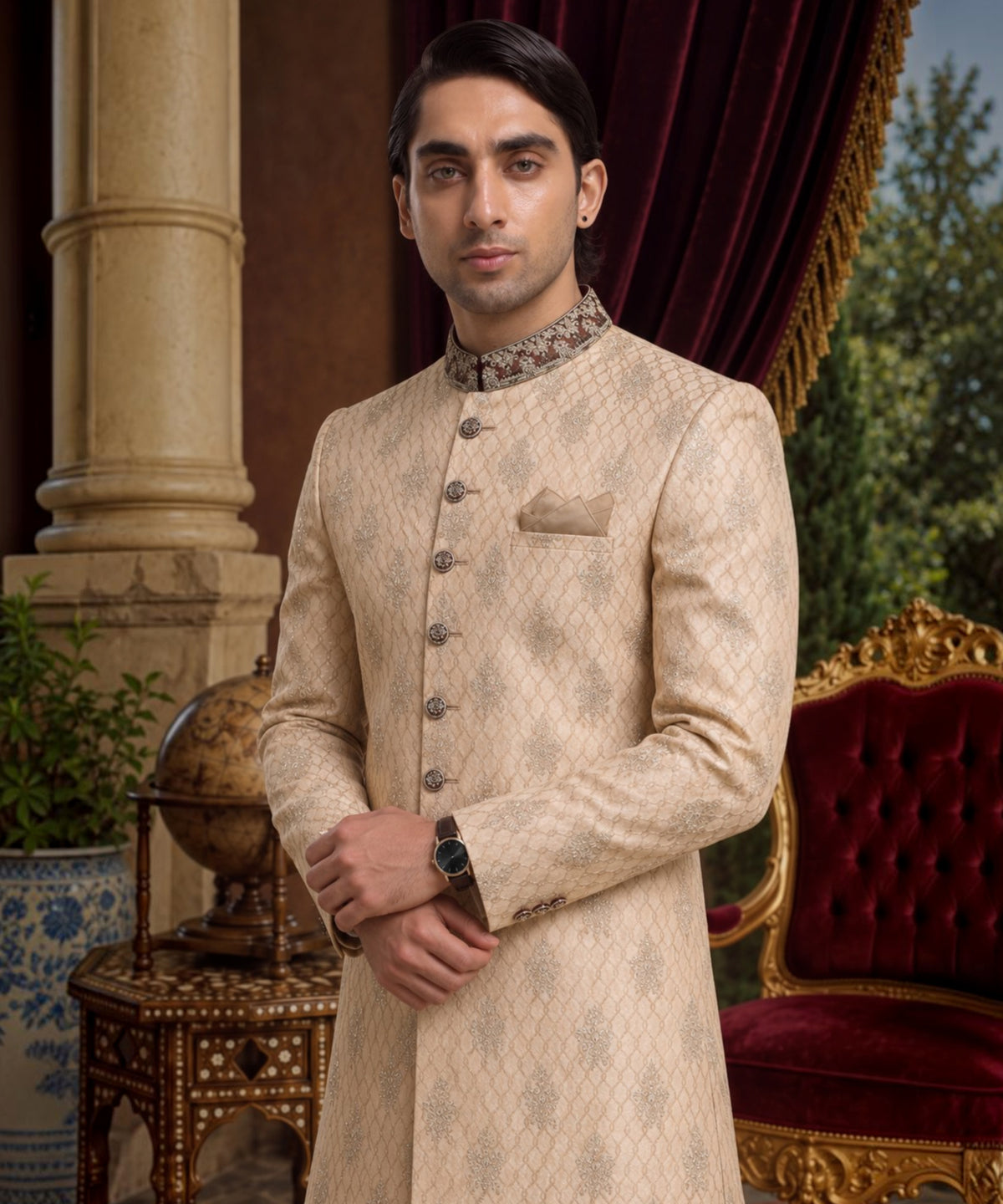 Gold Sherwani