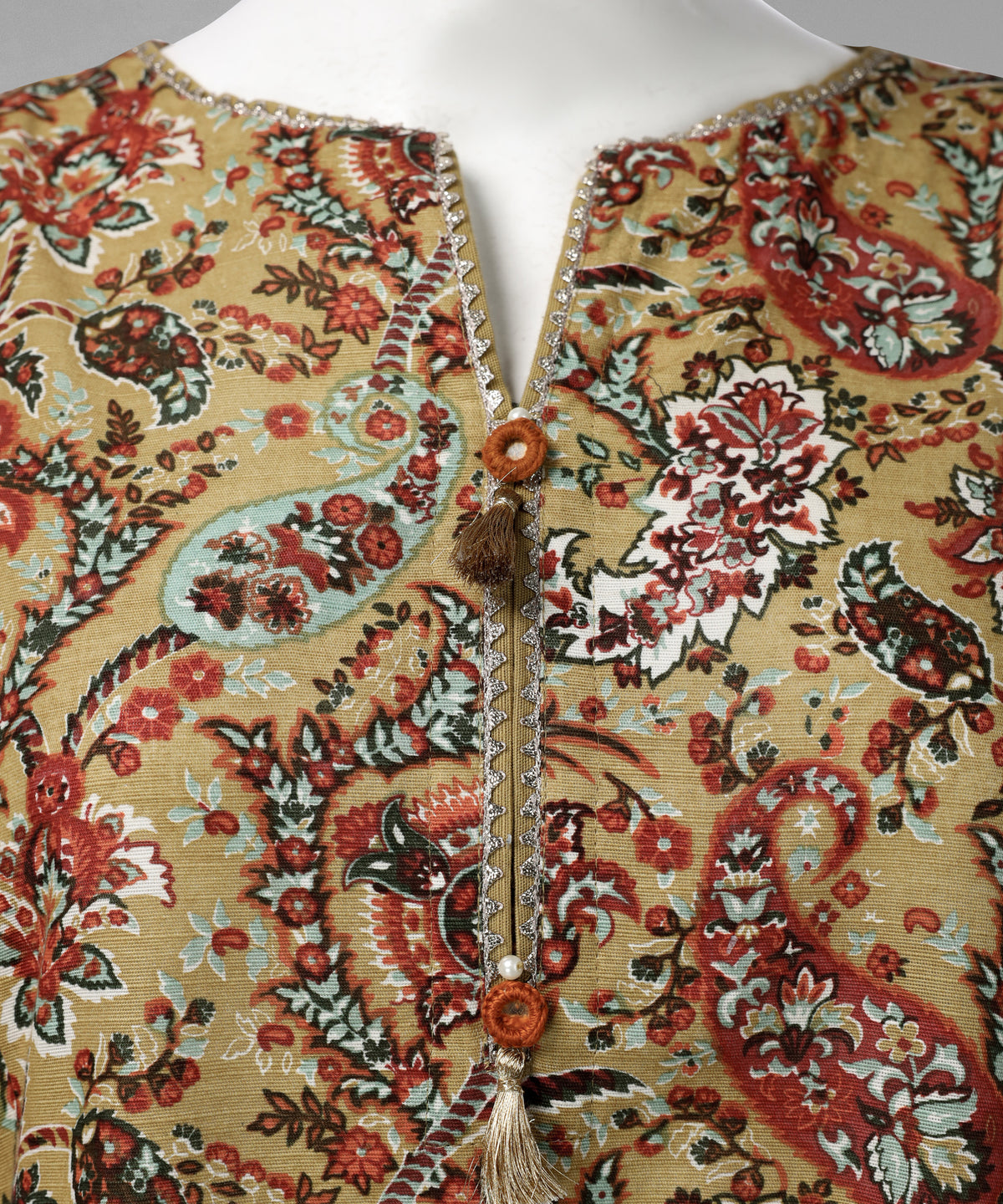 Yellow Printed Khaddar Slub Unstitched 3Pc