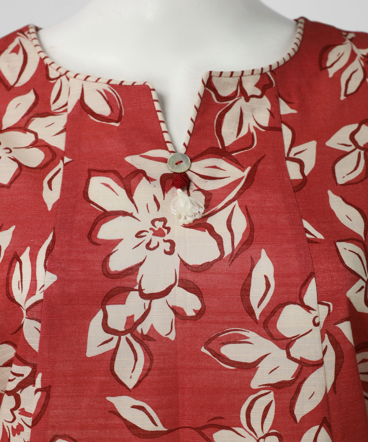 Red Printed Khaddar Slub Unstitched 3Pc
