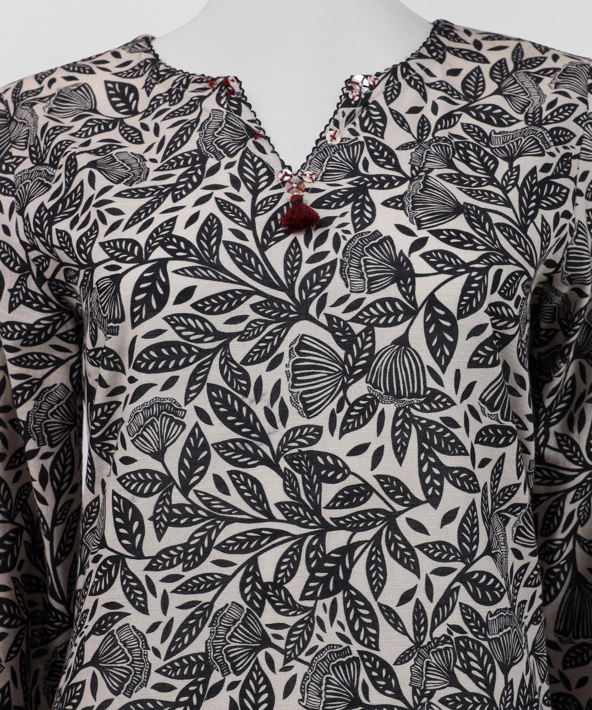 Multicolor Printed Khaddar Slub Stitched 3Pc