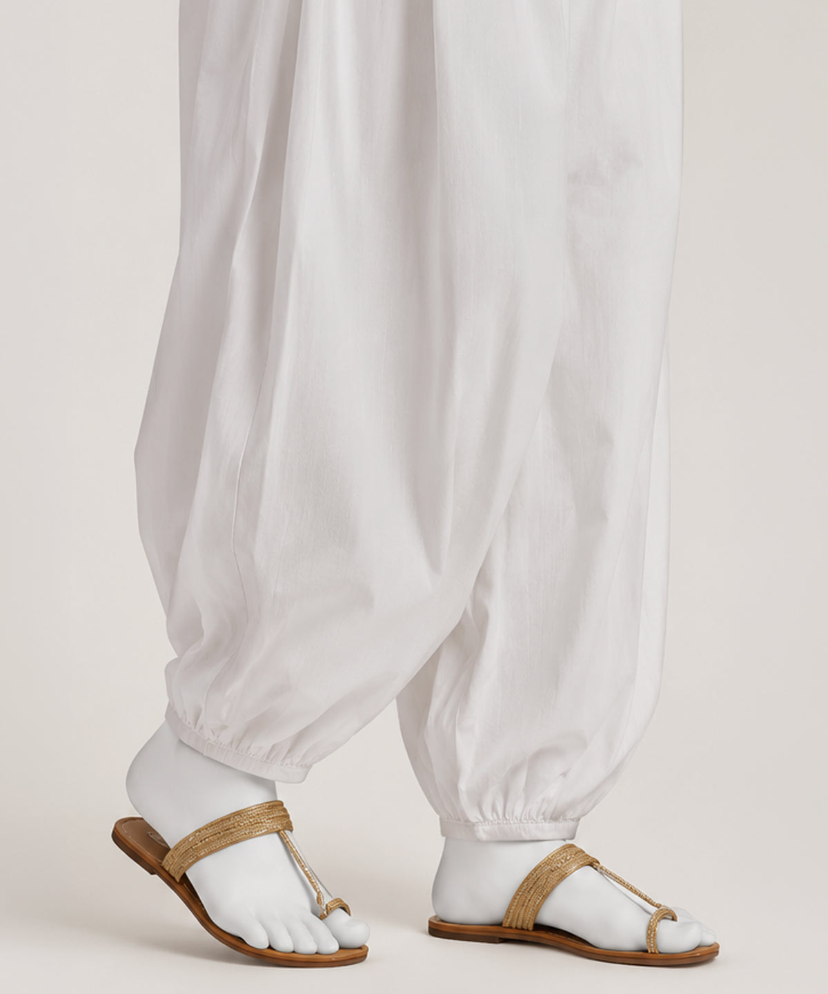 Off White Basic Dyed Cambric Shalwar