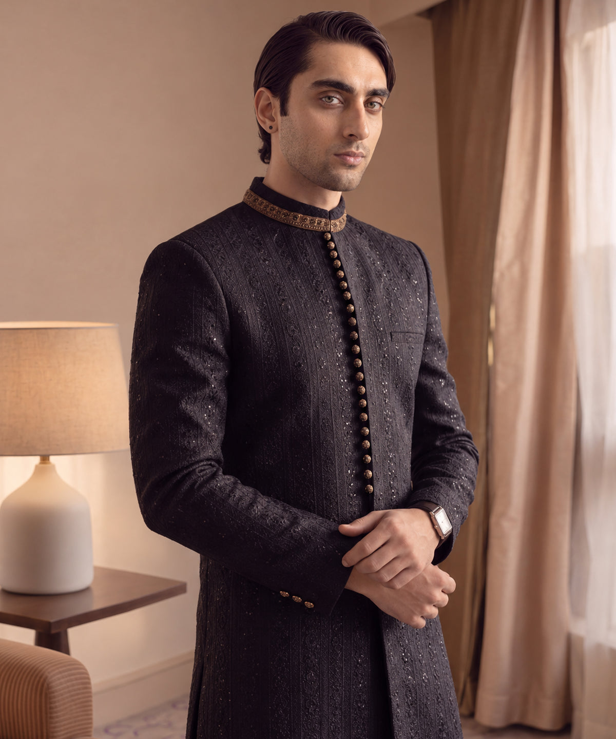 Black Sherwani