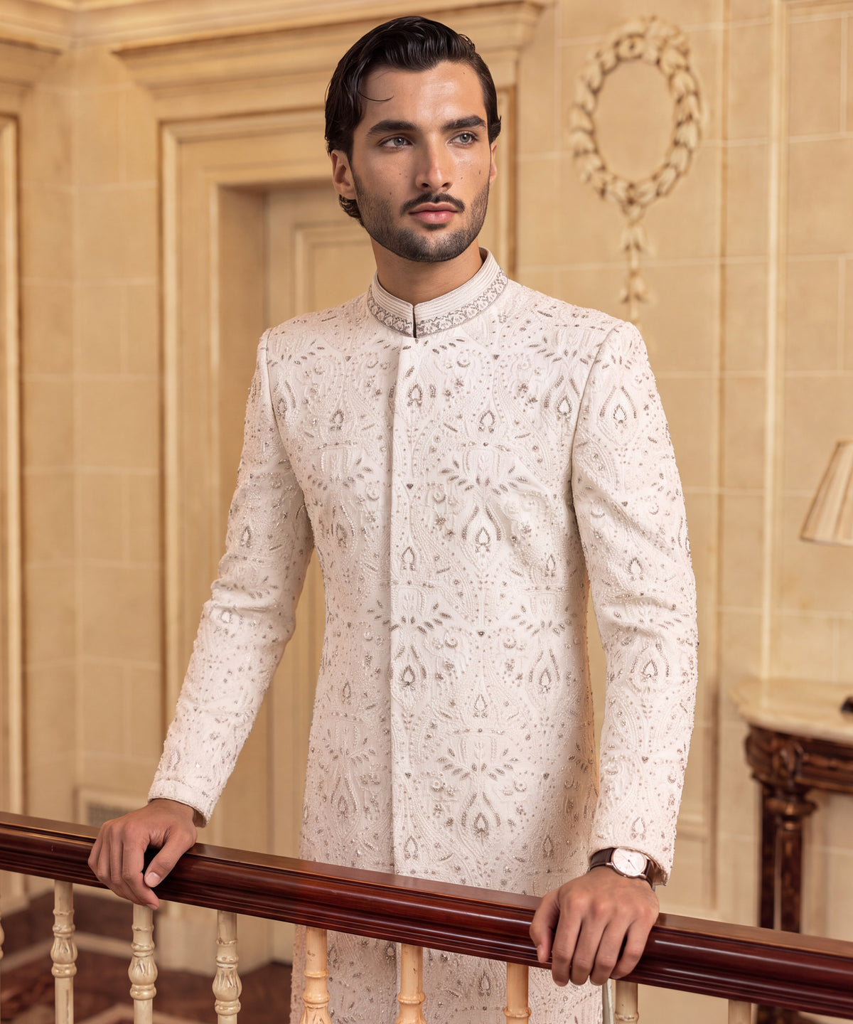 White Sherwani