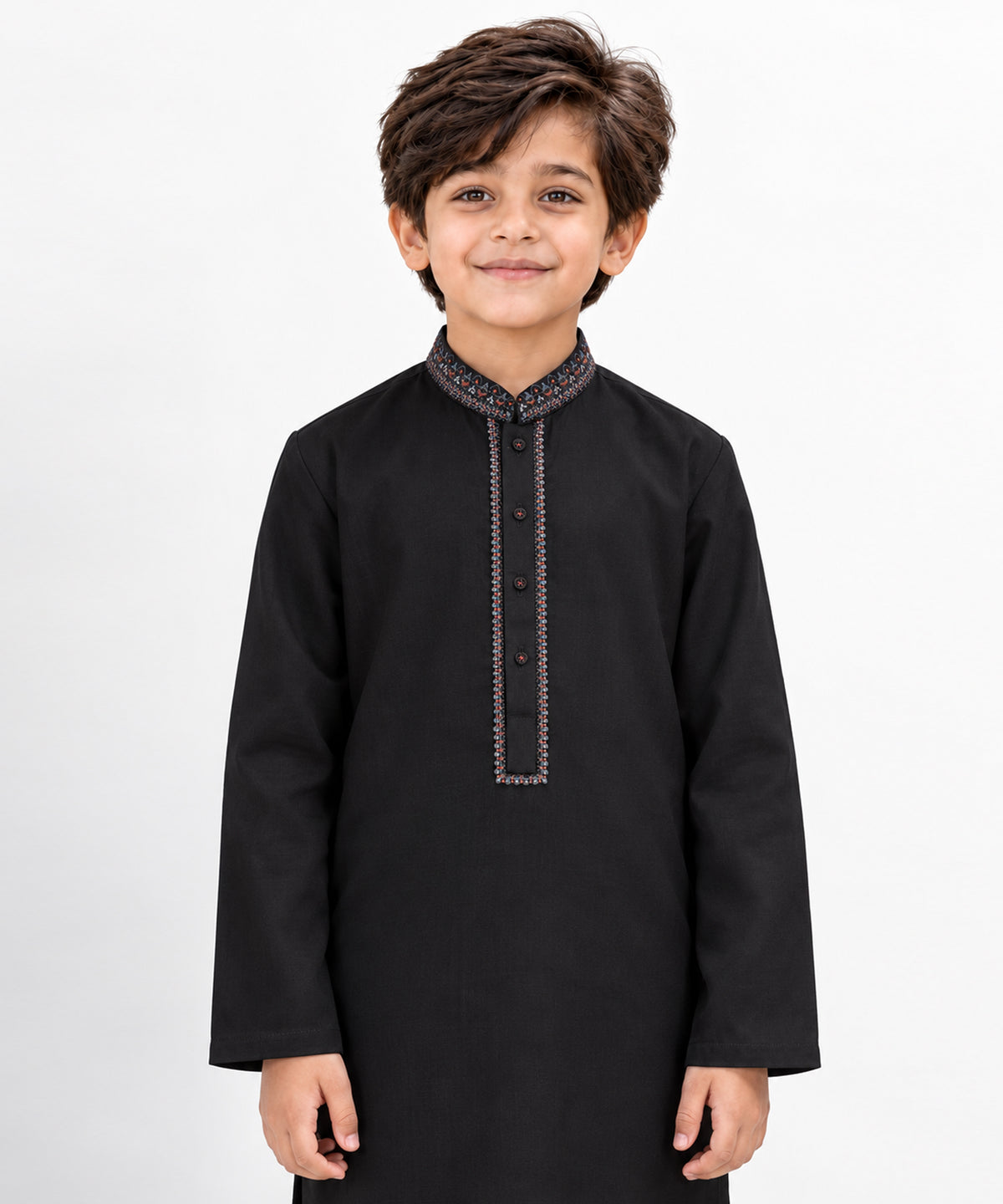 Black Semi-Formal Kurta Trousers