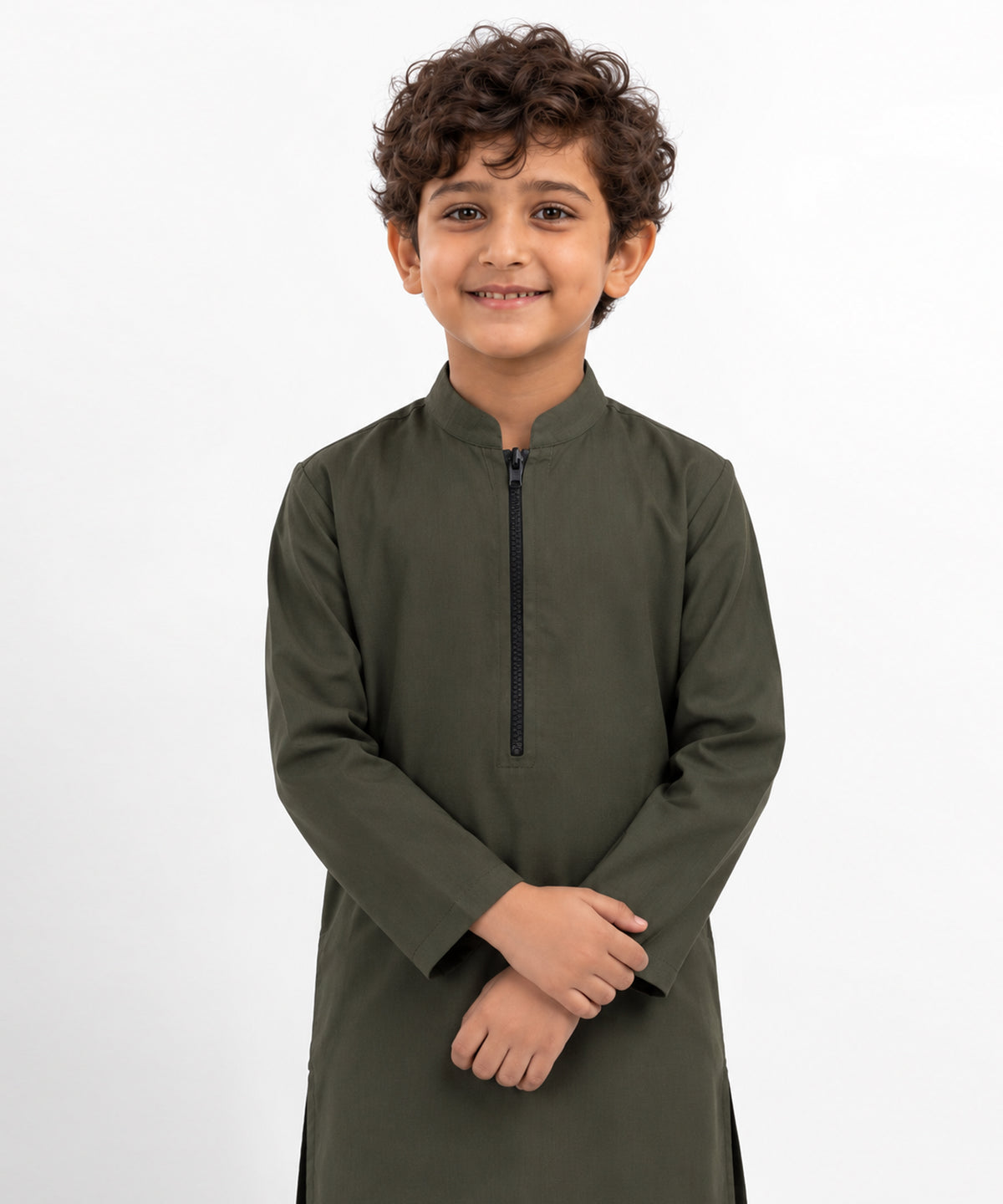 Olive Casual Kurta Trousers