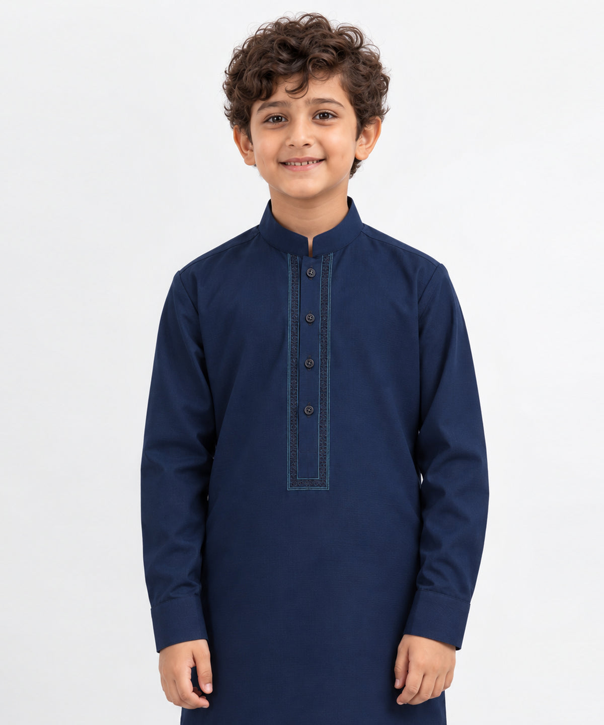 Navy Blue Semi-Formal Kameez Shalwar