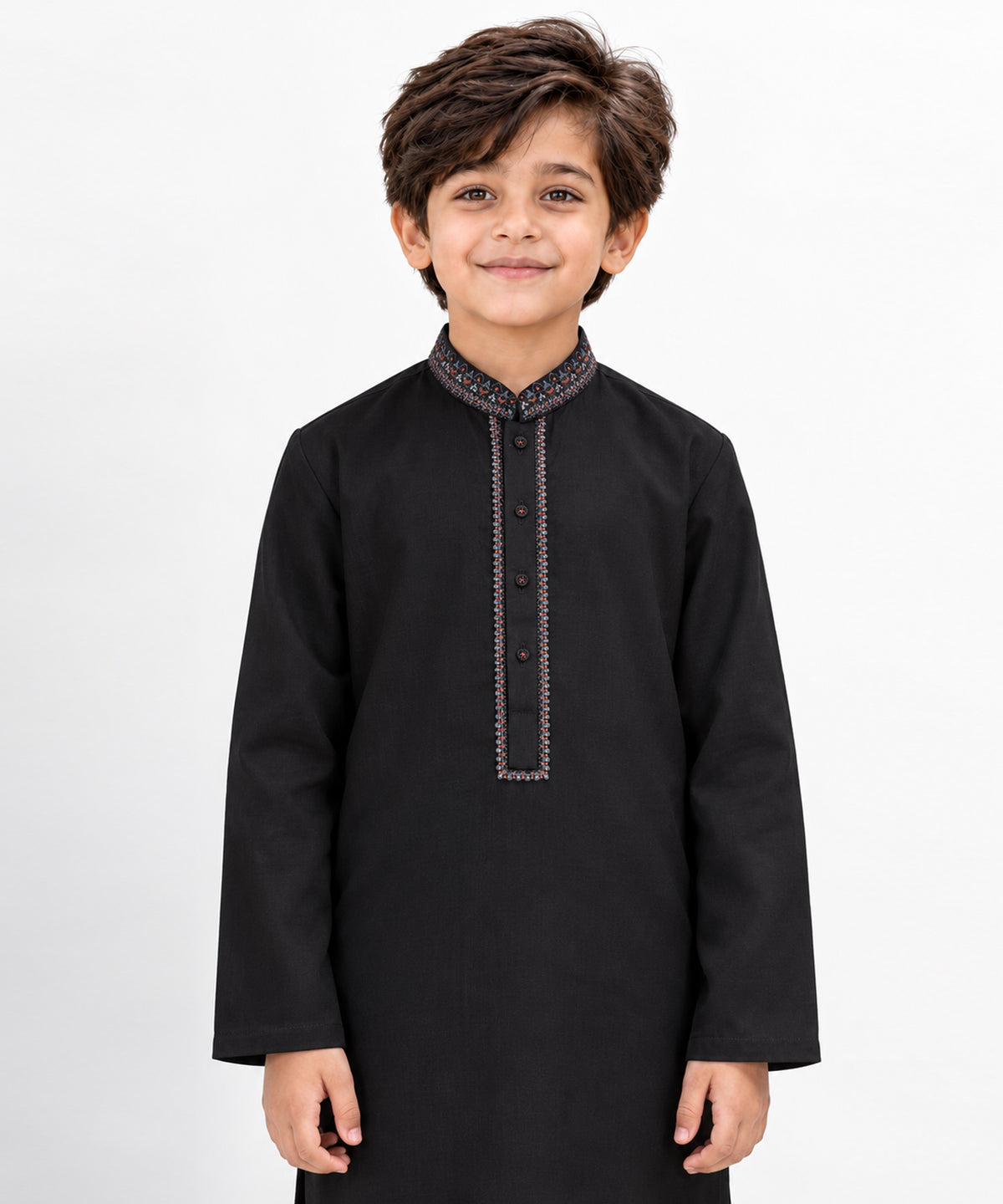 Black Semi-Formal Kameez Shalwar