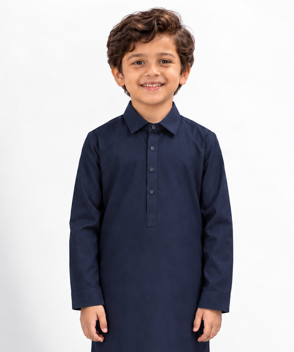Navy Blue Plain Kameez Shalwar