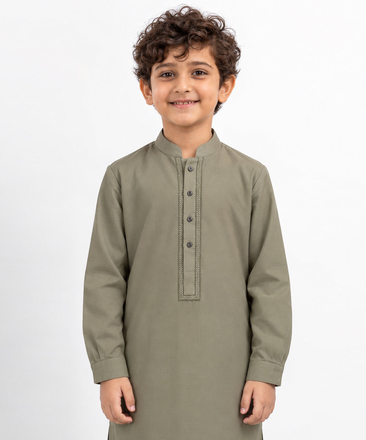 Sage Green Semi-Formal Kameez Shalwar