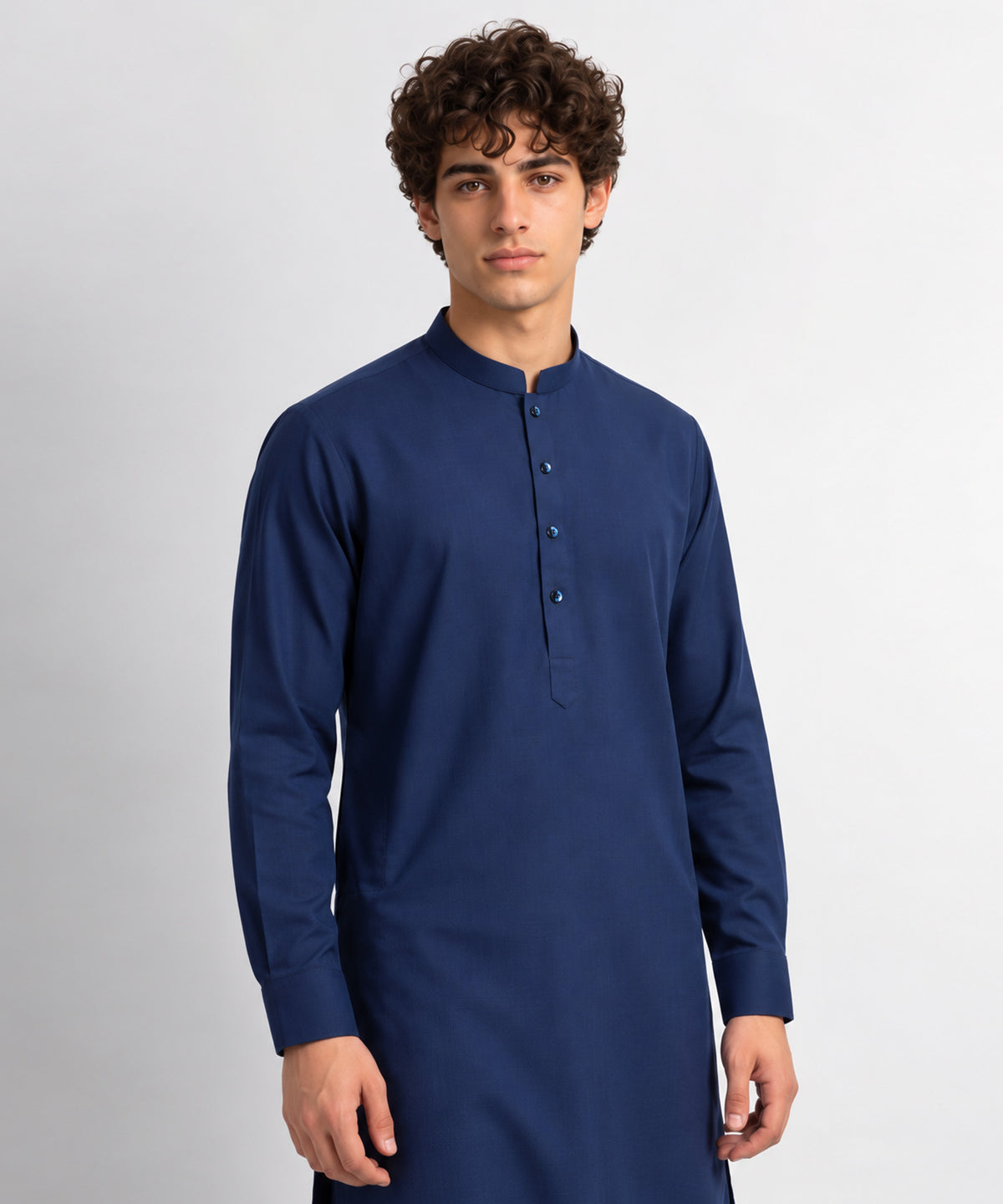 Bright Navy Plain Kameez Shalwar
