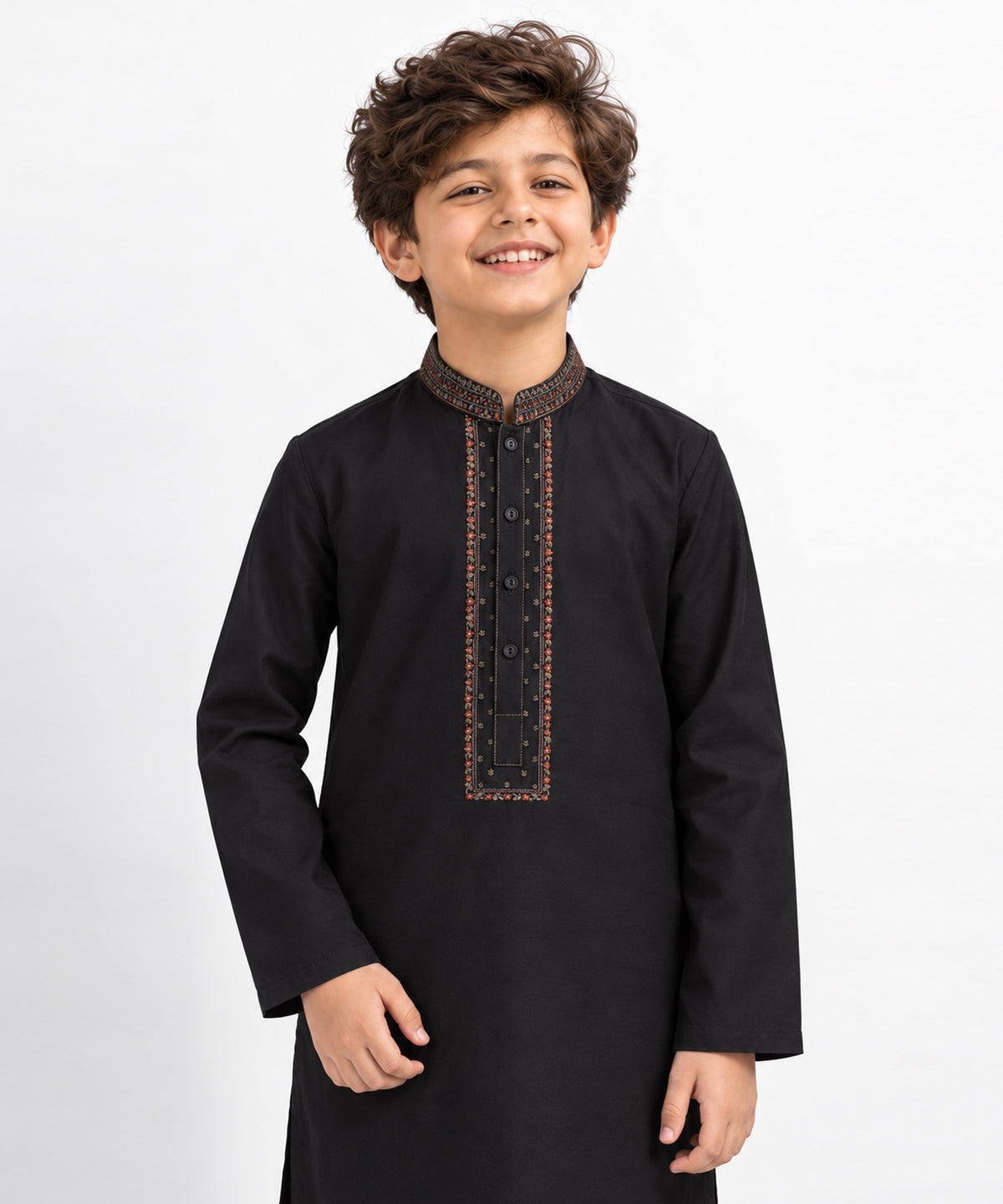Black Semi-Formal Kameez Shalwar