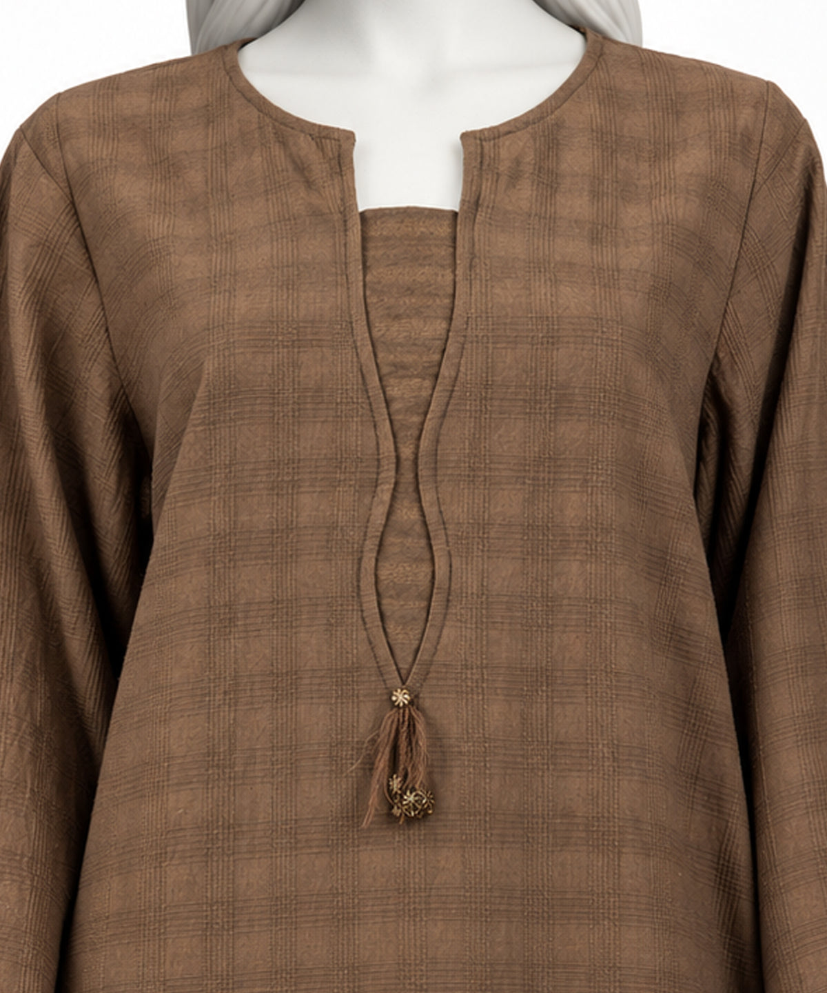 Brown Dyed Textured Co-Ord Set