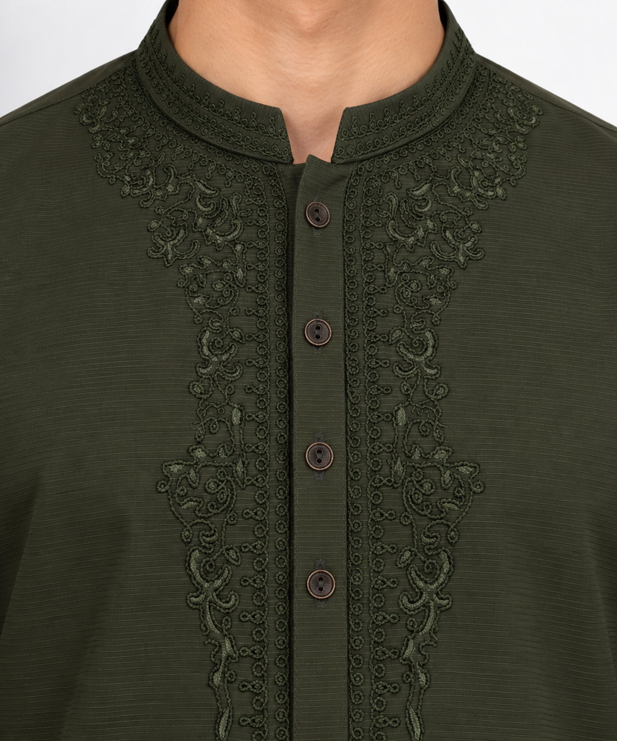 Green Formal Cotton Kurta Trousers
