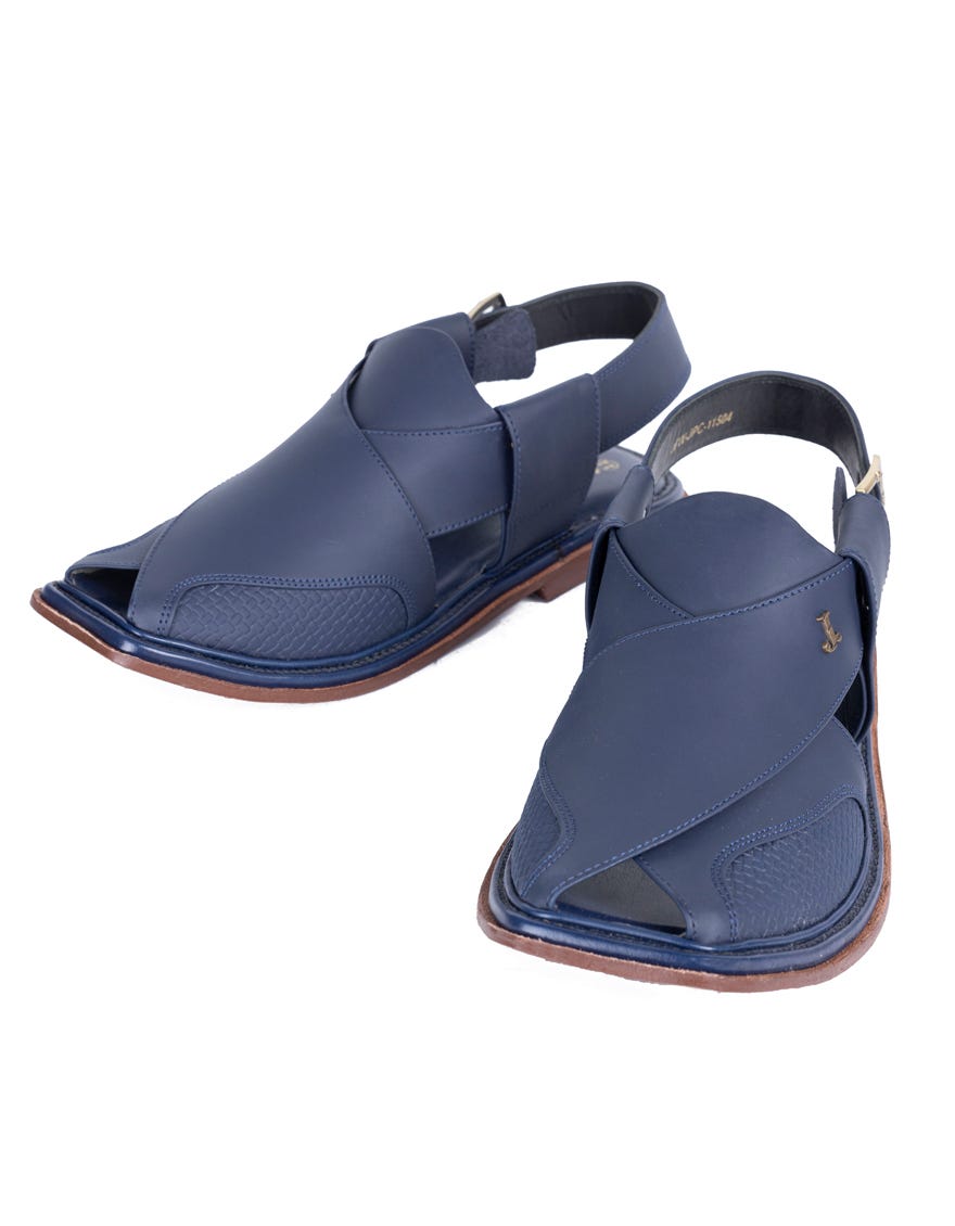 BLUE HIGH CHROME PESHAWARI SANDALS