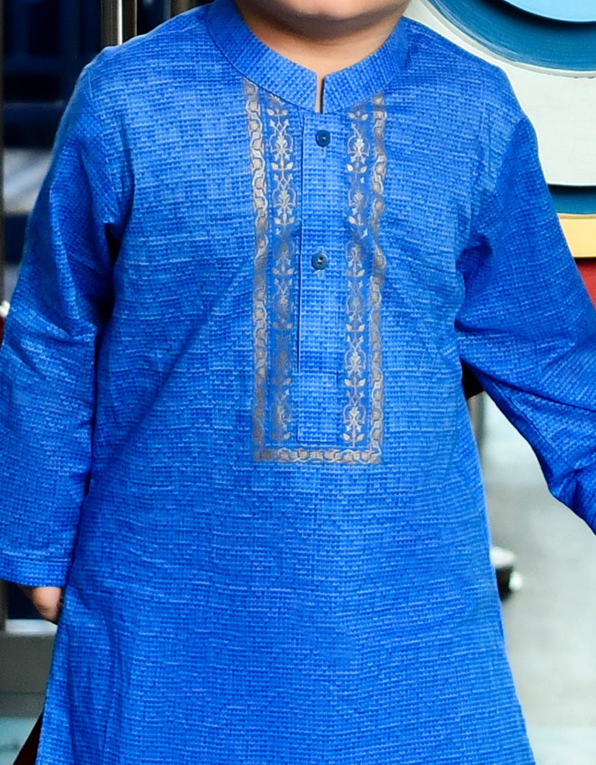 COBALT BLUE COTTON KAMEEZ SHALWAR | JJIKS-S-34382