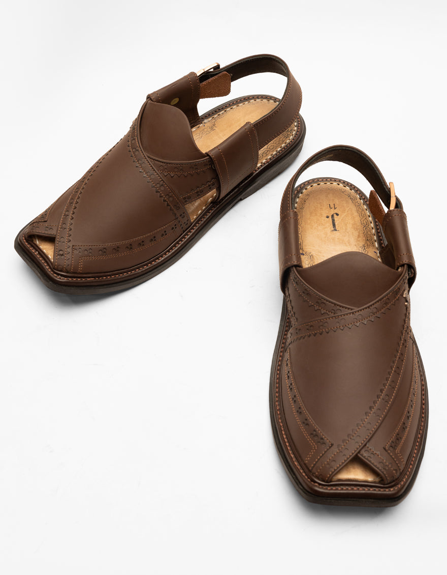 MUSTARD PLAIN PESHAWARI SANDALS