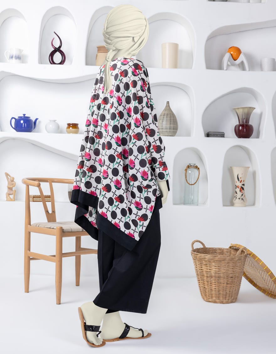 OFF WHITE LAWN KURTI | JYGK-S-YGKL-167-24