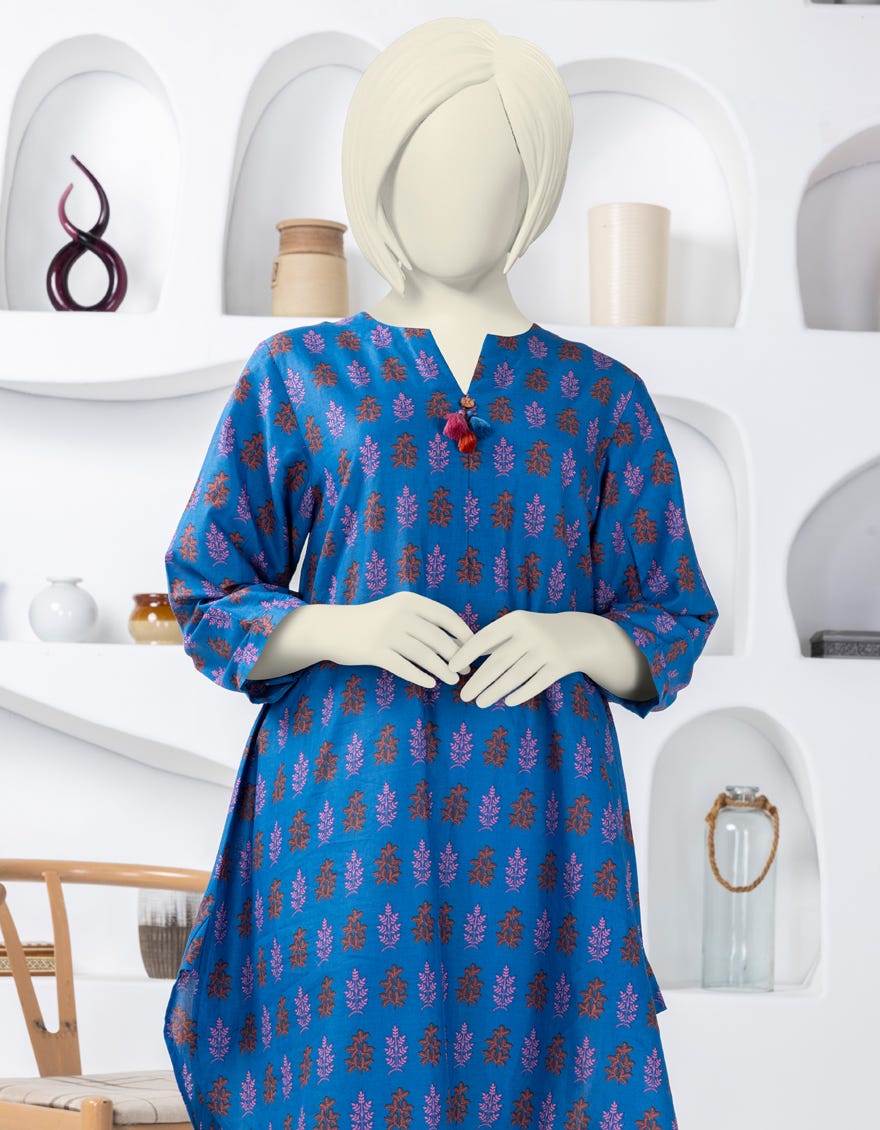 BLUE LAWN KURTI | JYGK-S-YGKL-172-24