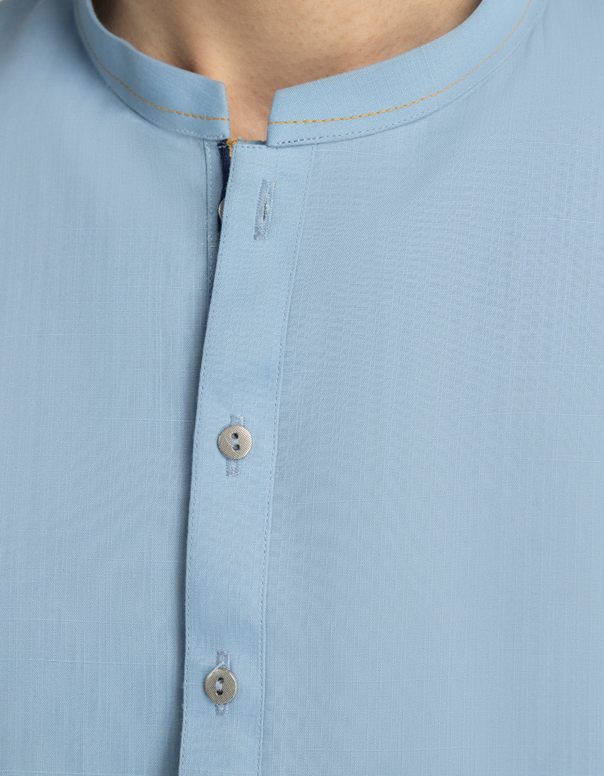 SKY BLUE CASUAL KURTA TROUSERS