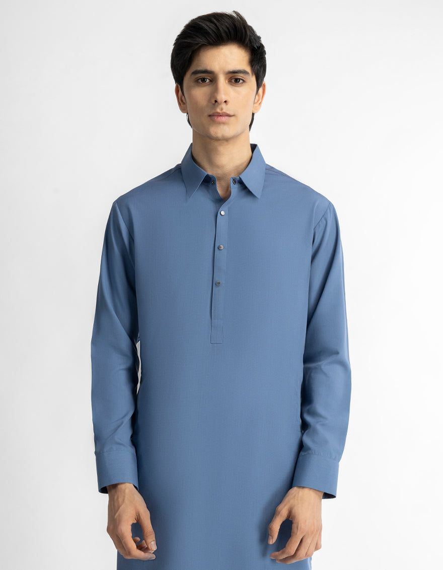 BLUE CASUAL KAMEEZ SHALWAR