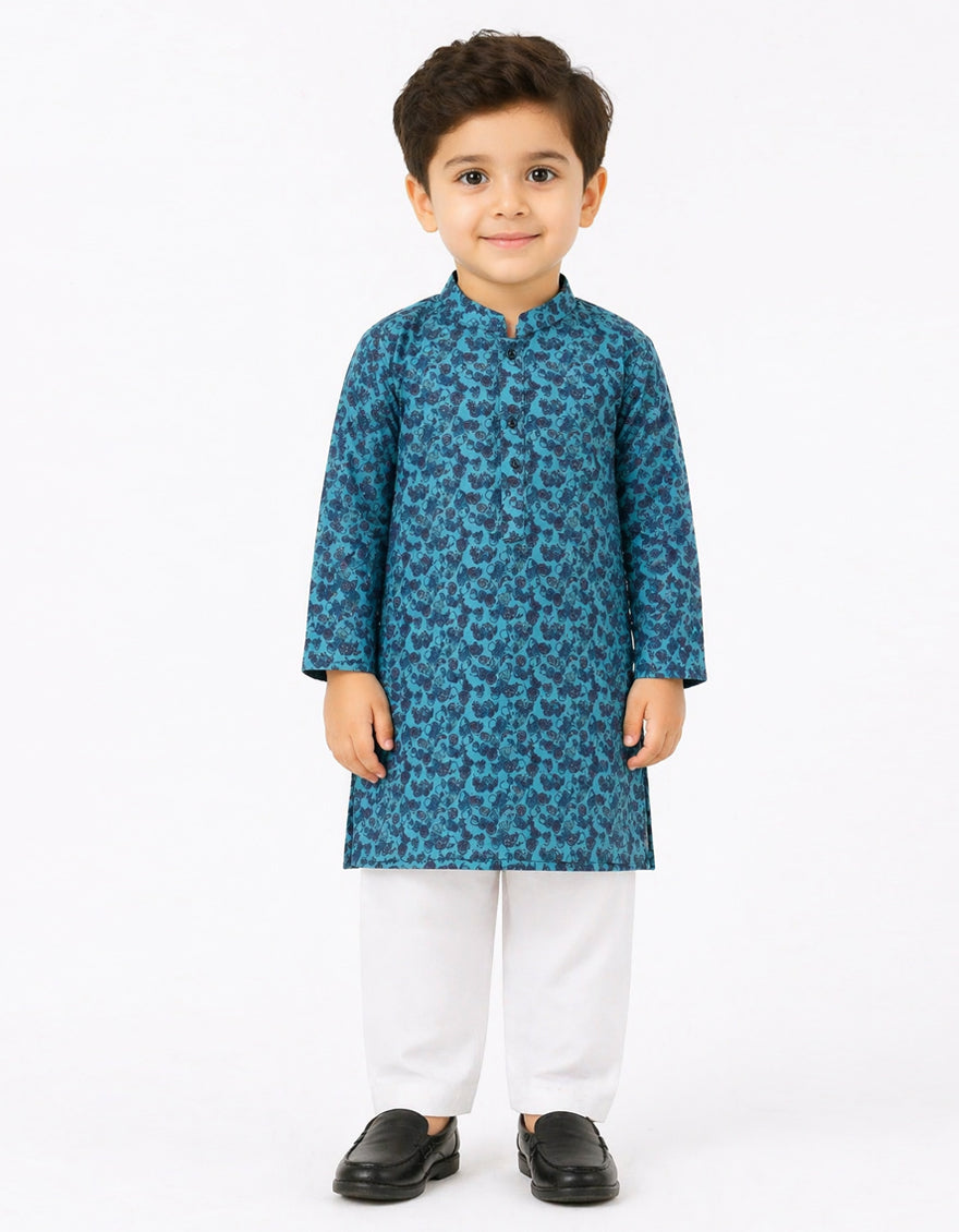 BLUE CASUAL KAMEEZ SHALWAR