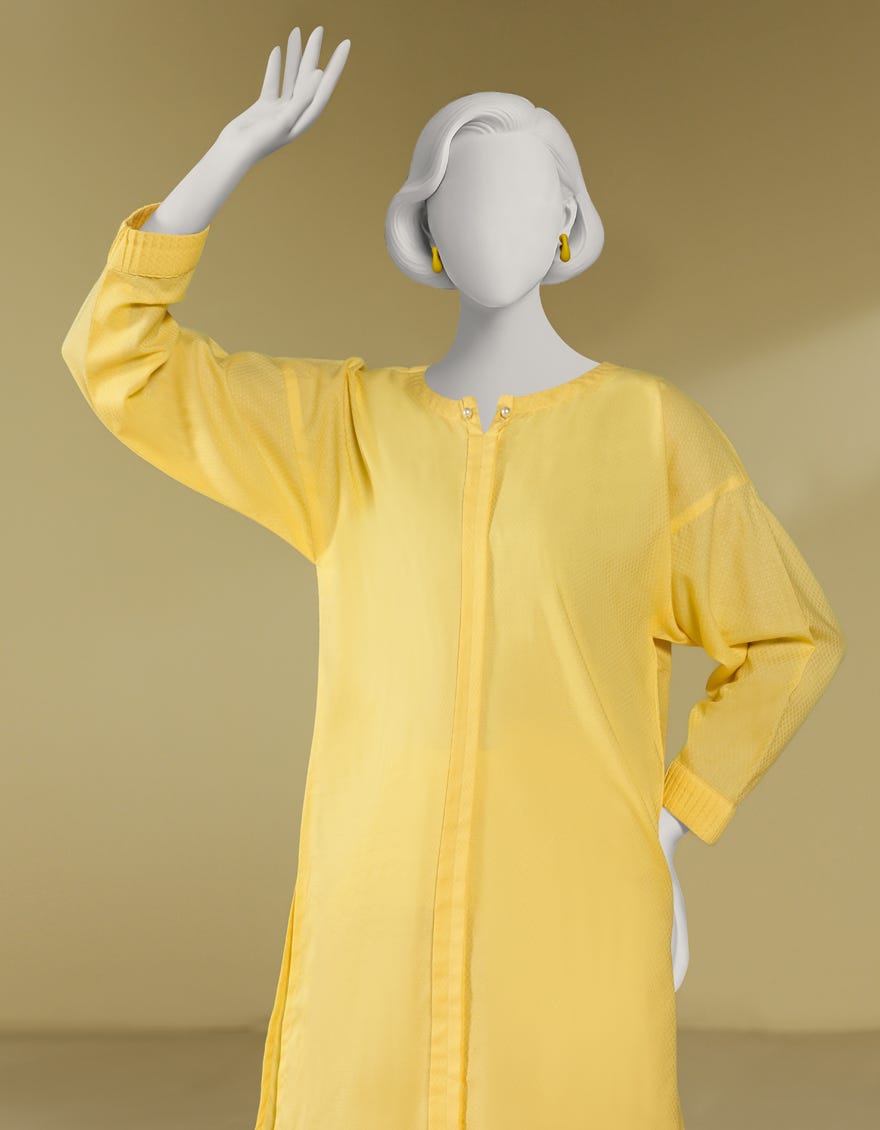 YELLOW DOBBY DYED CO-ORD SET
