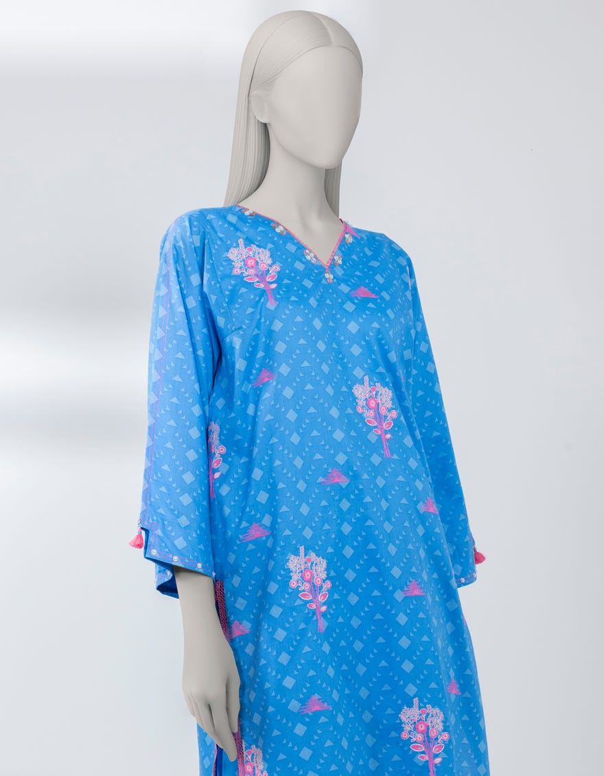 BLUE LAWN EMBROIDERED UNSTITCHED 2PC