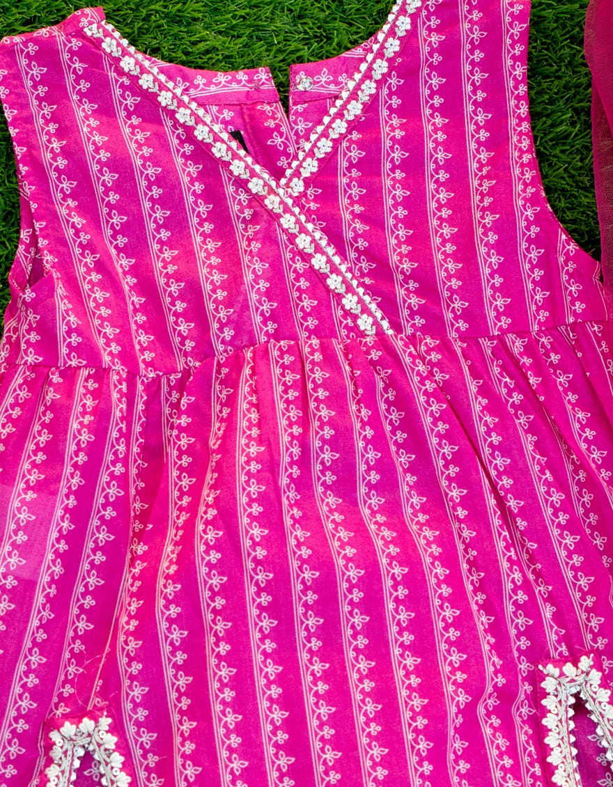 PINK LAWN INFANT GIRL STITCHED | JIK-S-JGKL-23-1563