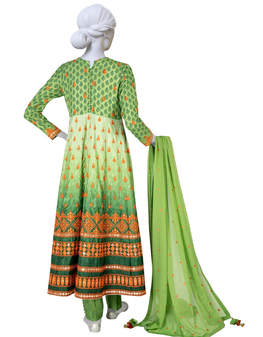 GREEN LAWN UNSTITCHED 3PC | JLAWN-S-23-219