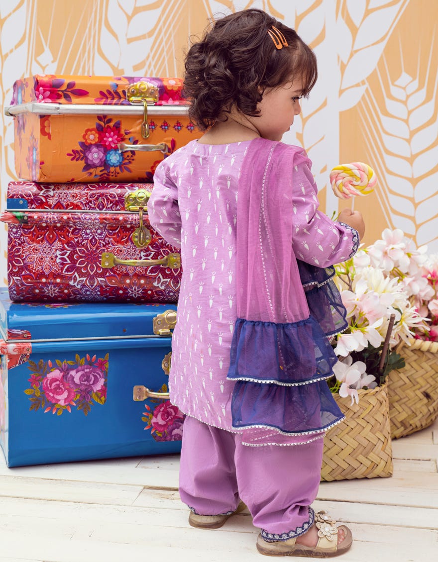 LILAC CAMBRIC INFANT 3PC | JIK-W-JWK-23-5001