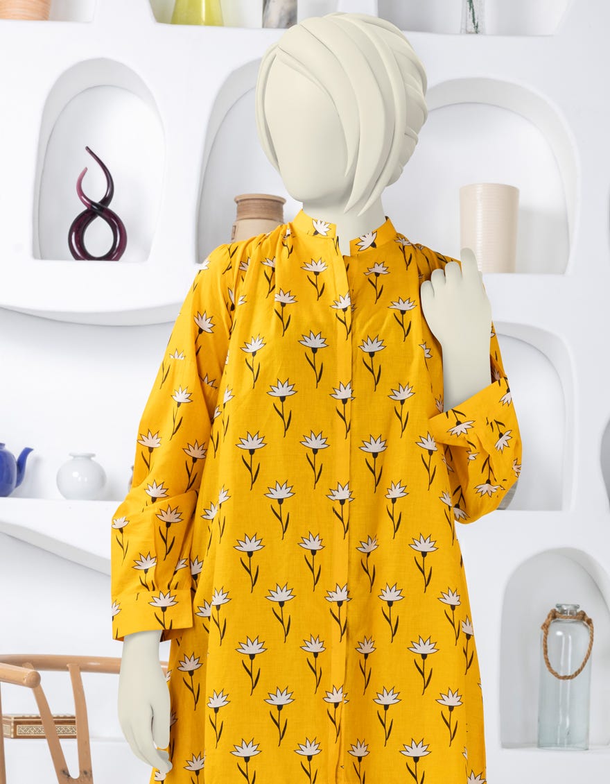 YELLOW LAWN KURTI | JYGK-S-YGKL-171-24