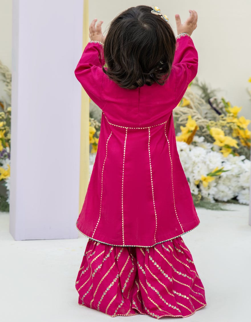 PINK LAWN INFANT 3PC STITCHED | JGK-S-24-1934