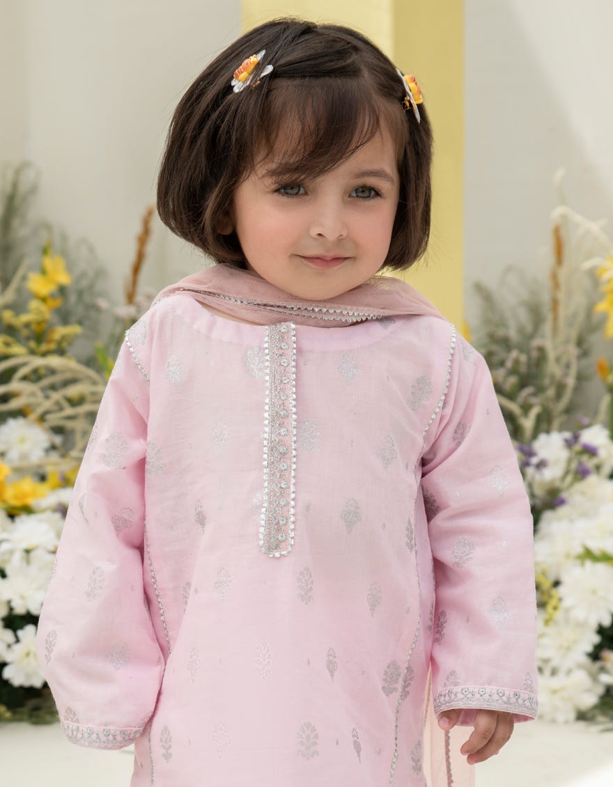 PINK LAWN INFANT 3PC STITCHED | JGK-S-24-1938