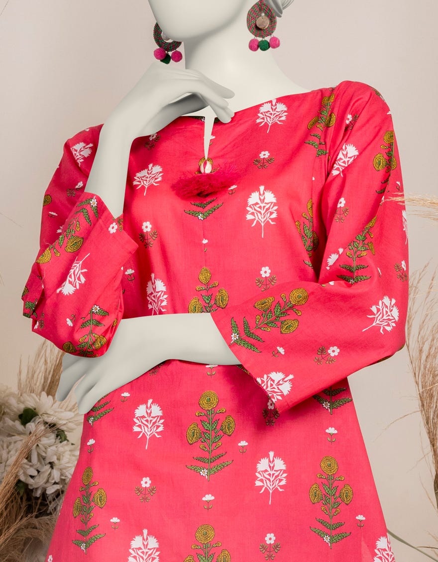 PINK LIMINAL PRINTED KURTI | JJLK-S-JPWS-24-3002