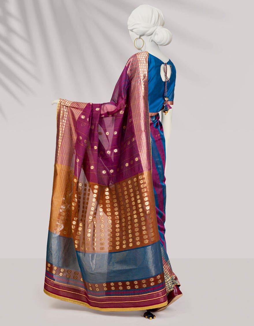MULTICOLOR JACQUARD SAREE | JSR-S-24-504