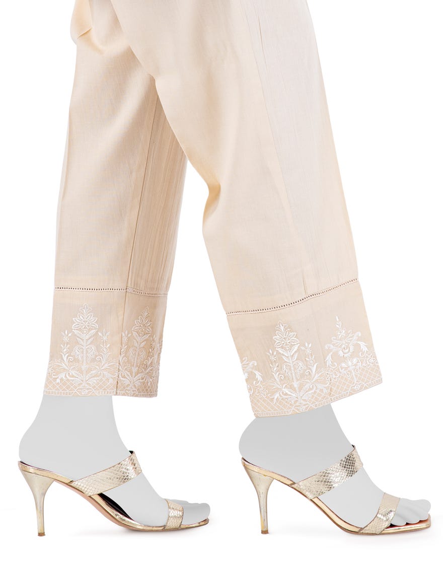 BEIGE LAWN TROUSERS | JJLT-S-24-8023