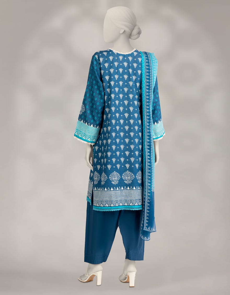 MULTICOLOR KHADDAR EMBROIDERED UNSTITCHED 3PC