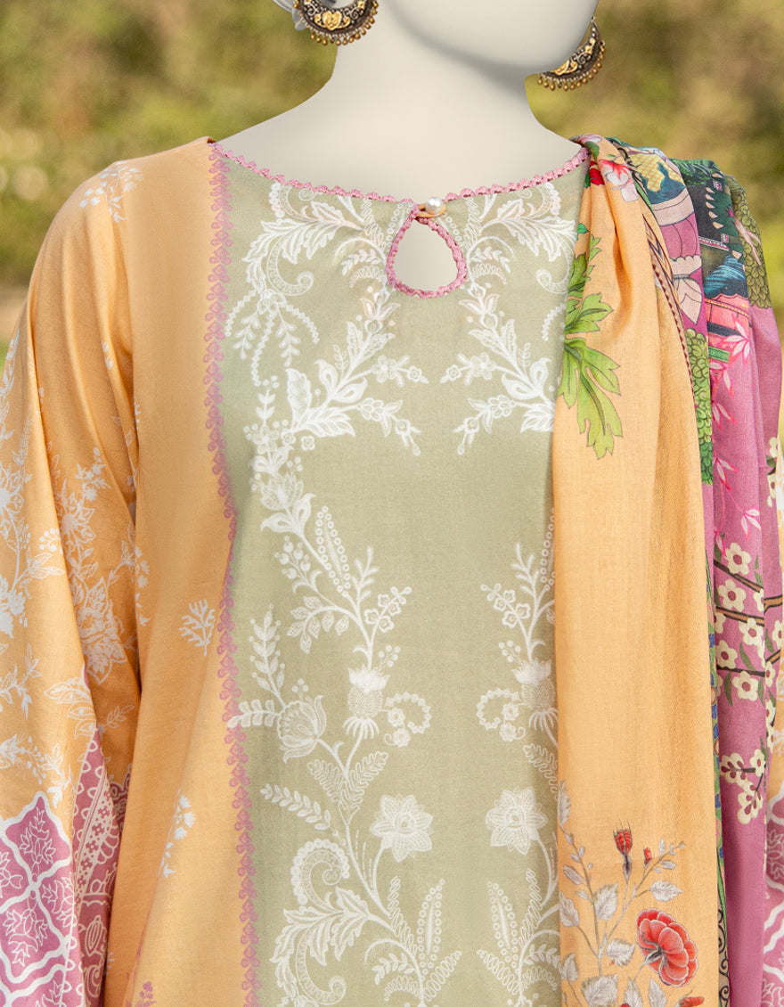MULTICOLOR LAWN DIGITAL PRINTED UNSTITCHED 2PC