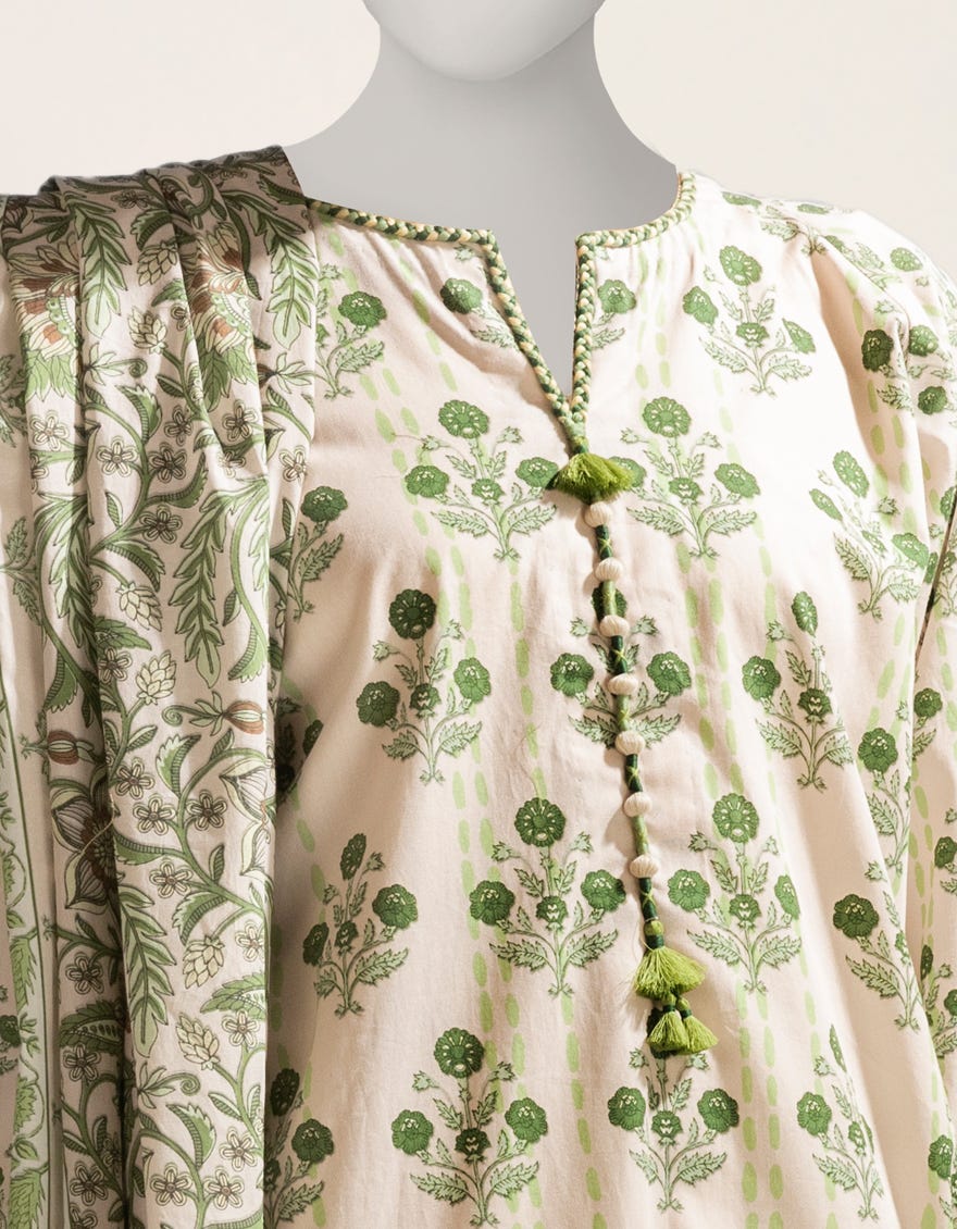 MULTICOLOR DIGITAL PRINTED CAMBRIC UNSTITCHED 2PC