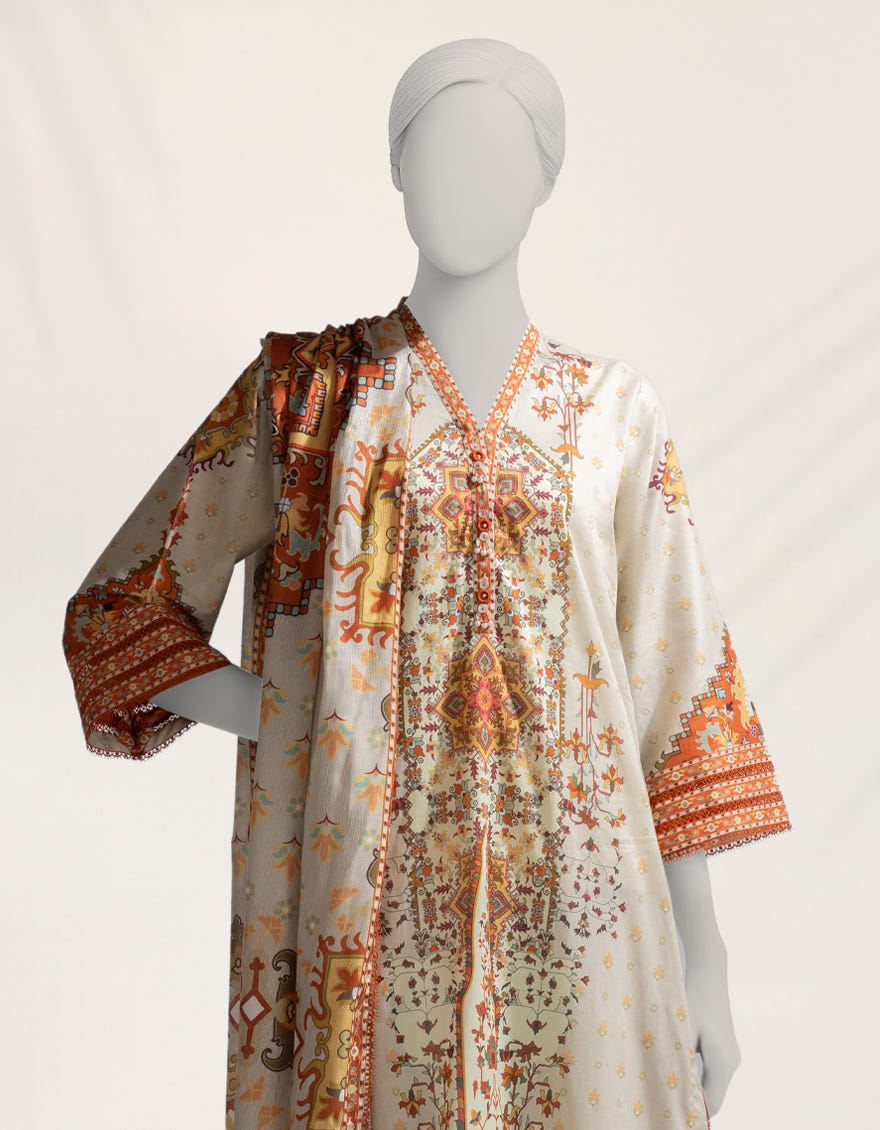MULTICOLOR DIGITAL PRINTED LIMINAL UNSTITCHED 2PC