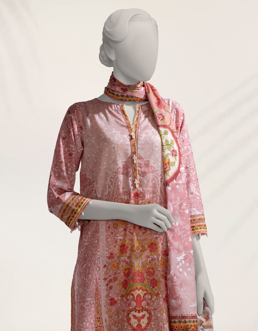 MULTICOLOR DIGITAL PRINTED LIMINAL UNSTITCHED 2PC
