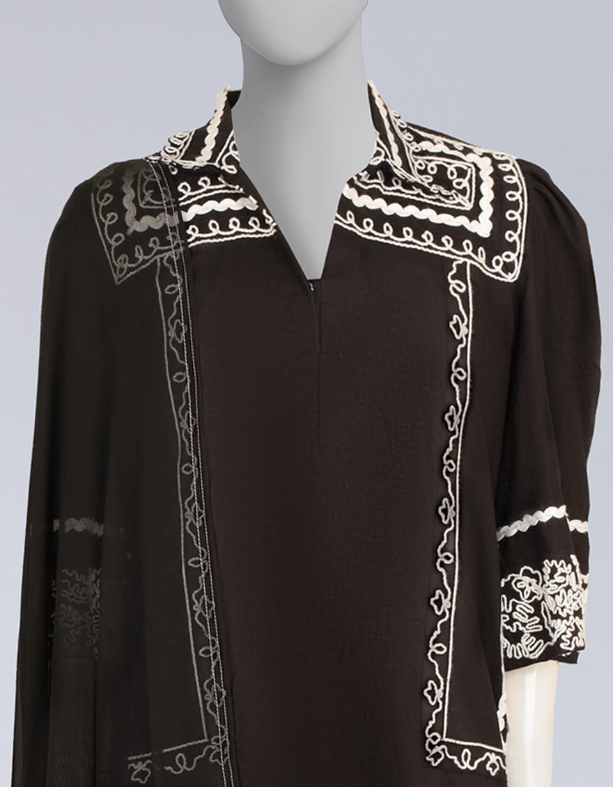 BLACK LAWN EMBROIDERED 3PC STITCHED