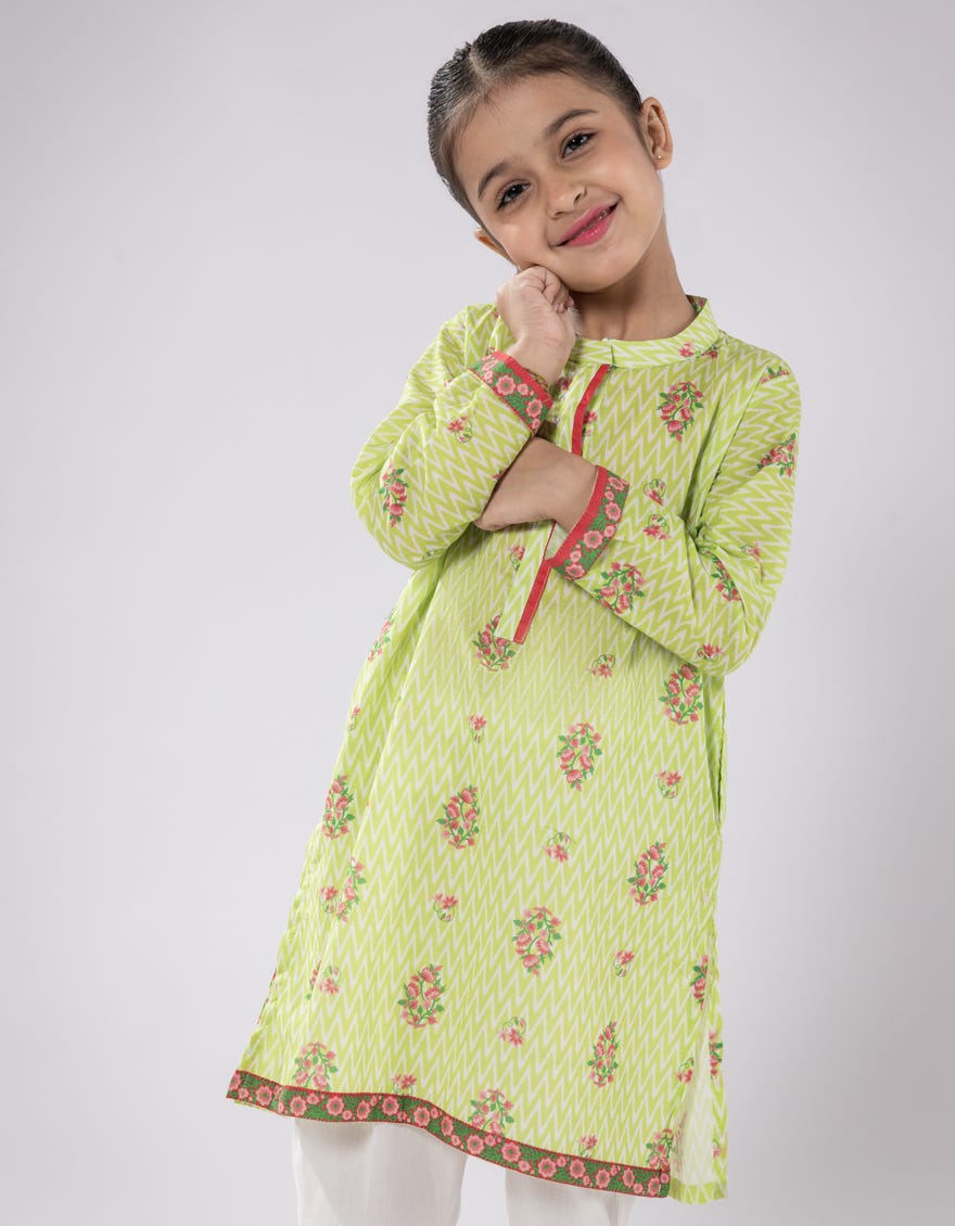 GREEN LAWN PRINTED KURTA