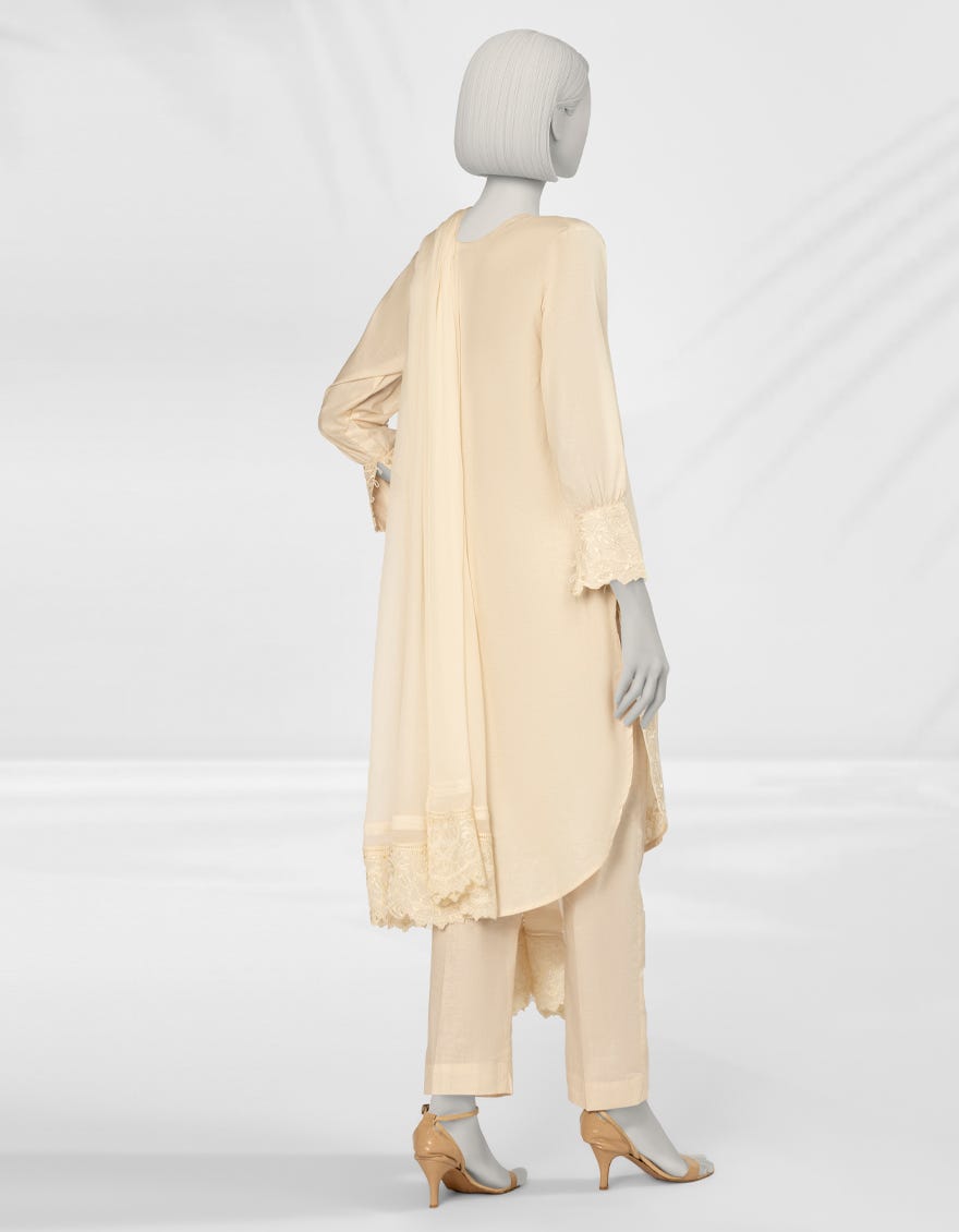 BEIGE EMBROIDERED LIMINAL 3PC STITCHED