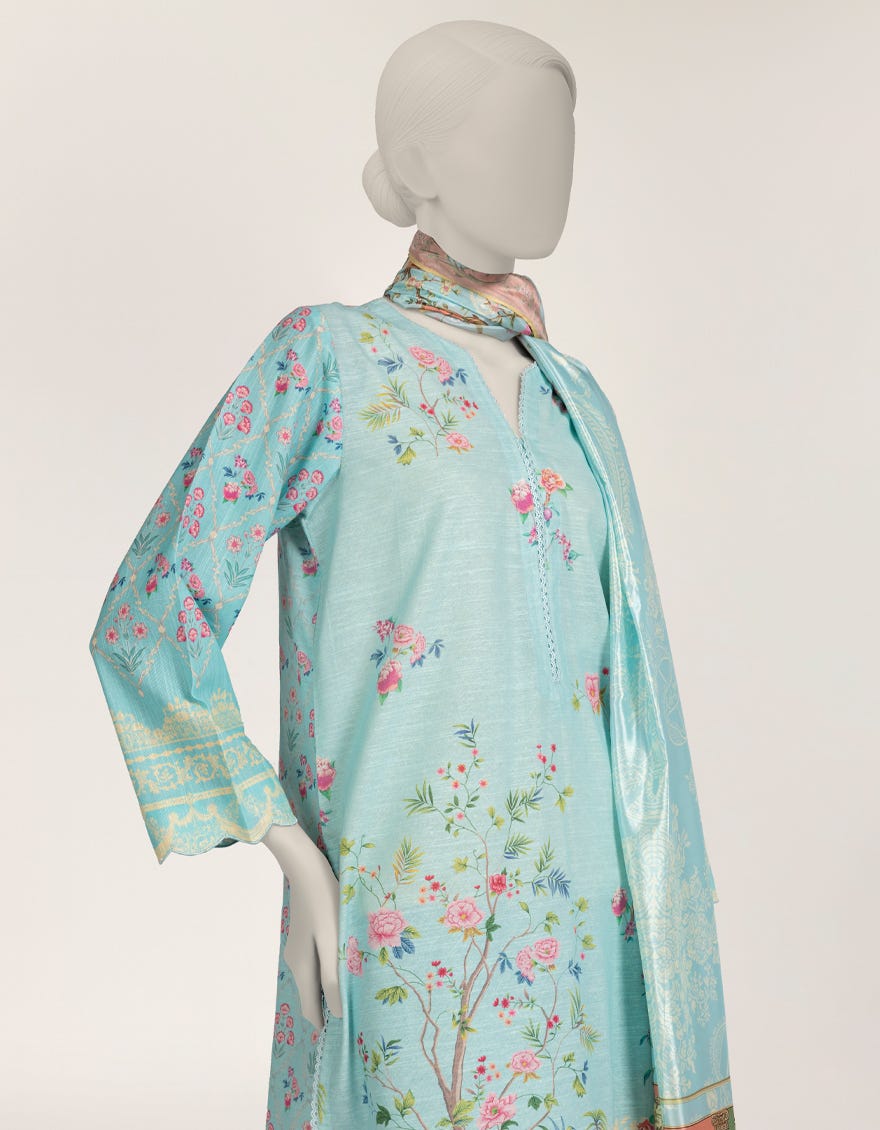 FEROZI KHADDAR DIGITAL PRINTED 3PC STITCHED