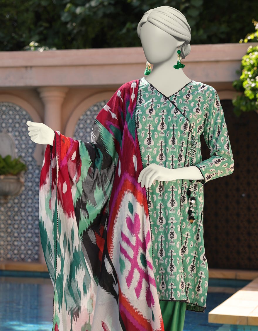 MULTICOLOR LAWN PRINTED UNSTITCHED 3PC