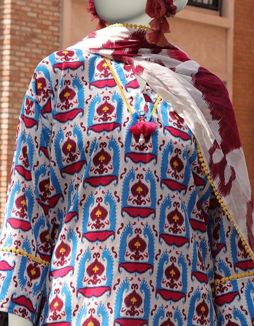MULTICOLOR LAWN PRINTED UNSTITCHED 3PC